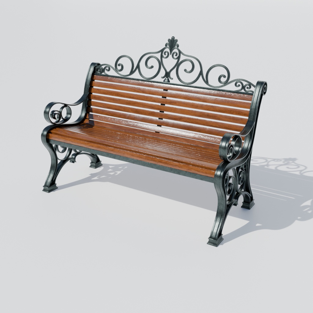 【VRChat】ヨーロッパ風ベンチ