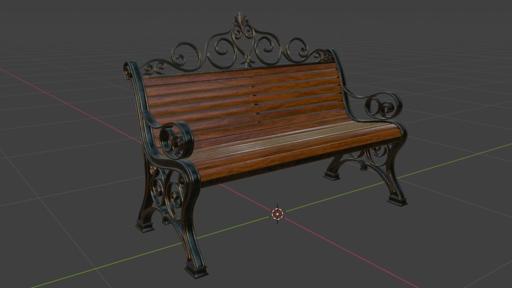 【VRChat】ヨーロッパ風ベンチ