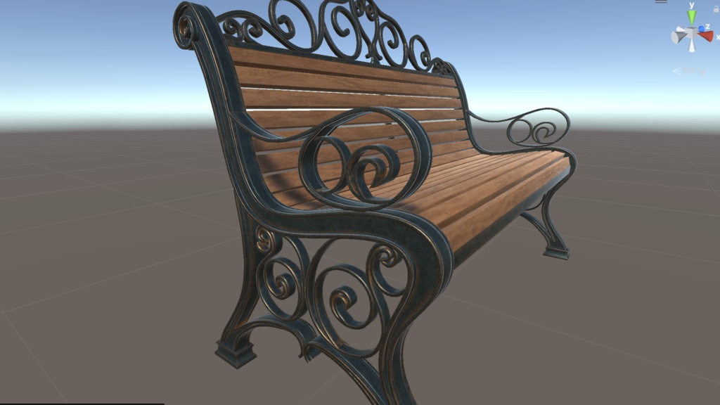 【VRChat】ヨーロッパ風ベンチ