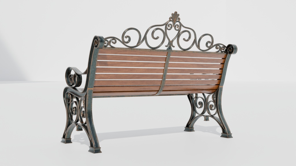 【VRChat】ヨーロッパ風ベンチ