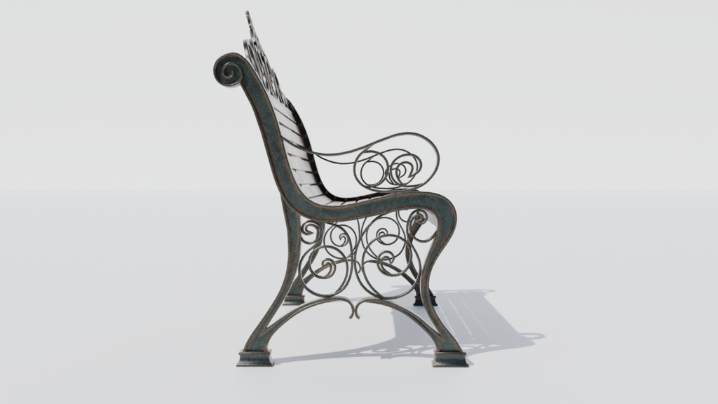 【VRChat】ヨーロッパ風ベンチ