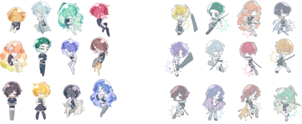 [Limbus Company]GemstoneBusステッカーパック 