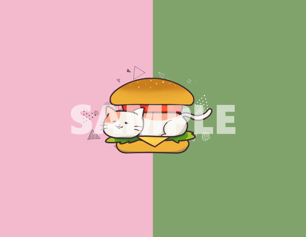 ベーコンちゃん タオル ピンク×グリーン