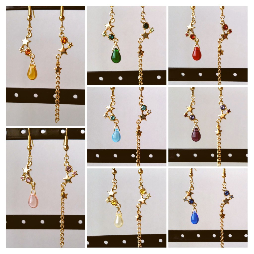 星の雫ピアス【8色】