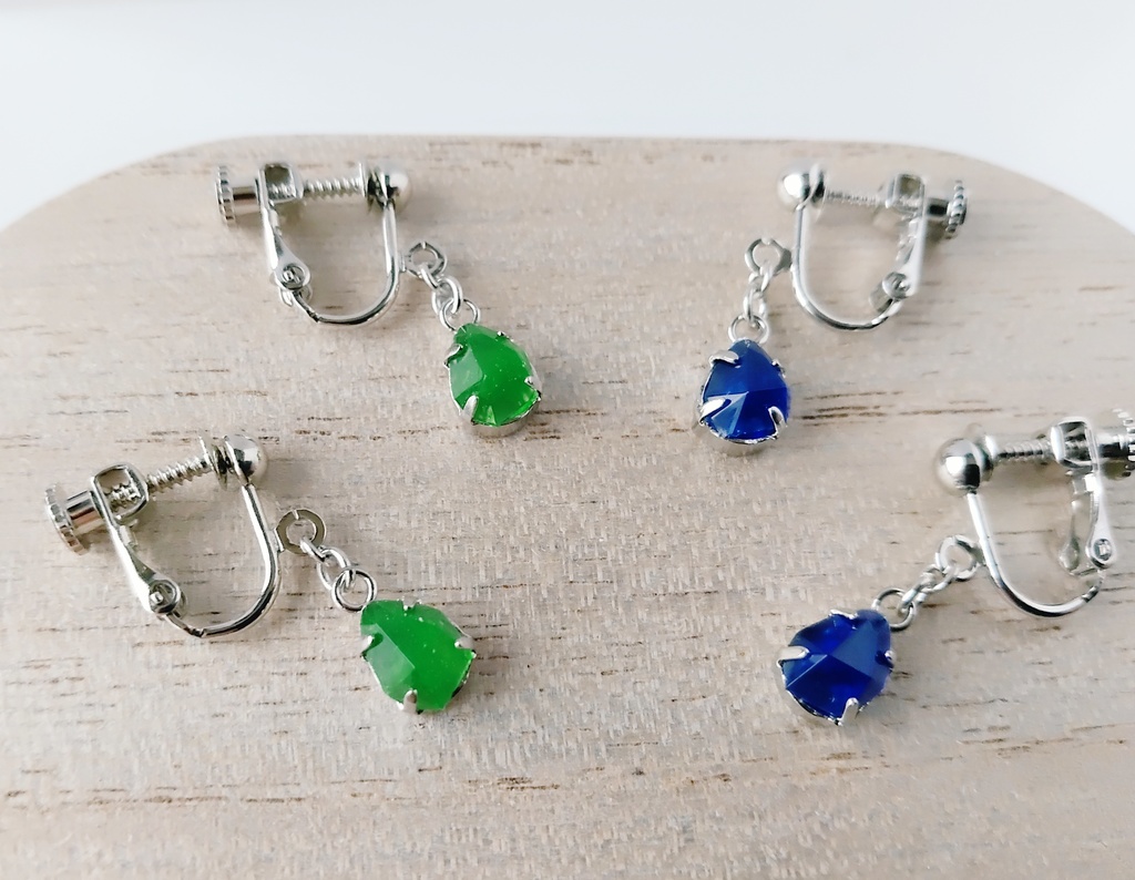 ビジューイヤリングセット（シルバー）【さねぎゆイメージ】