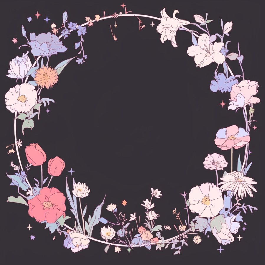 花のアイコンリング