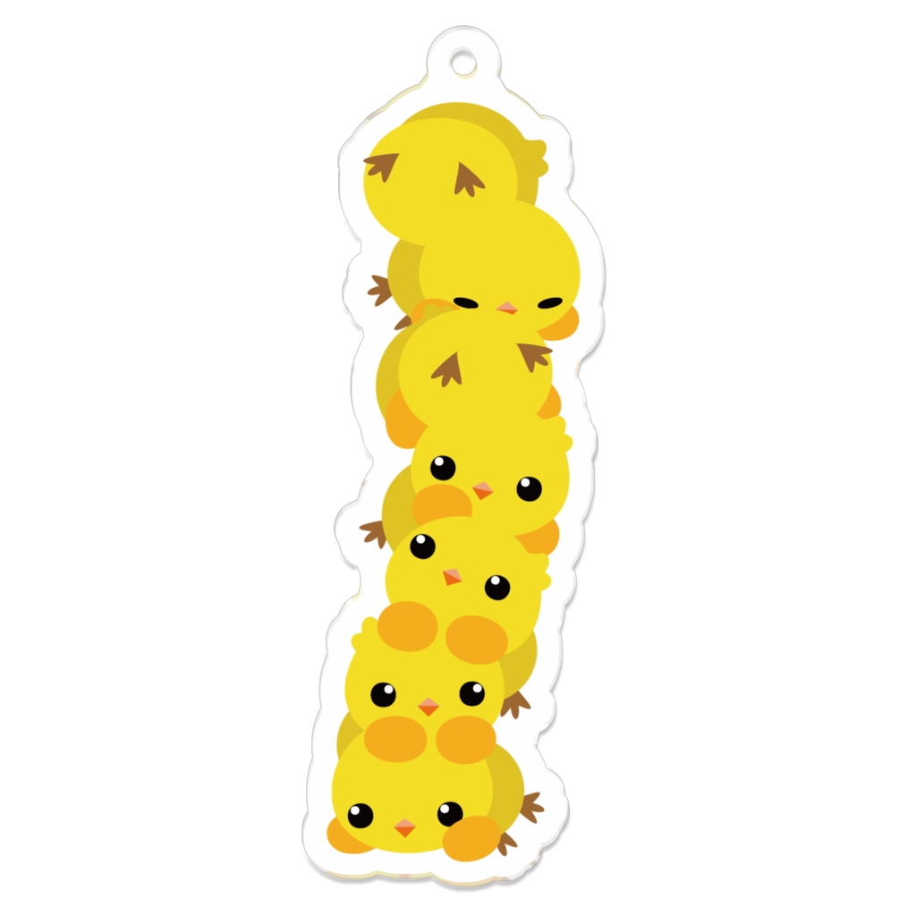 ひよこアクリルキーホルダー(つみひよこ)