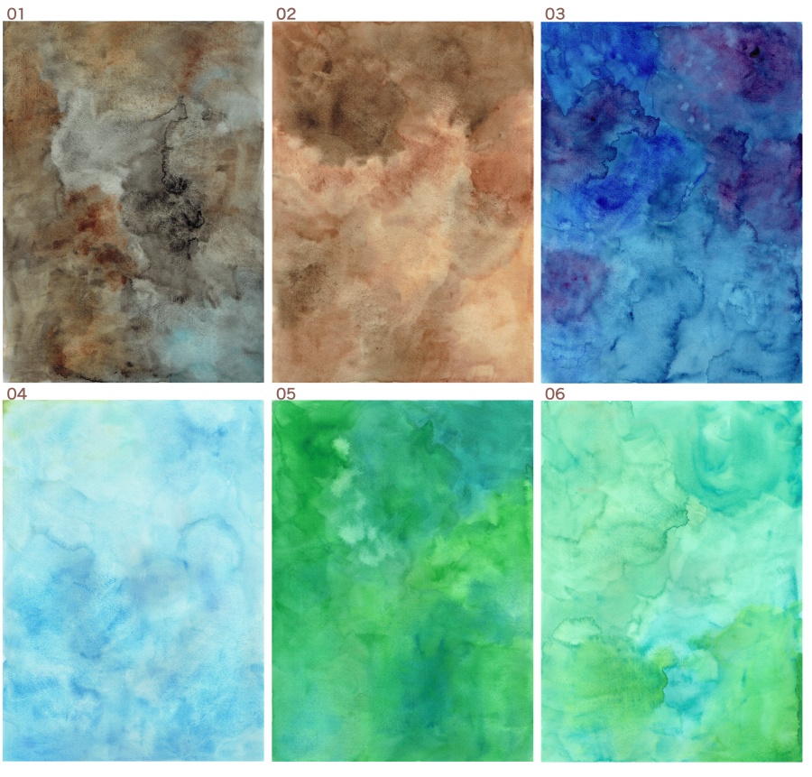 水彩テクスチャセット