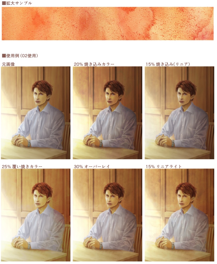 水彩テクスチャセット