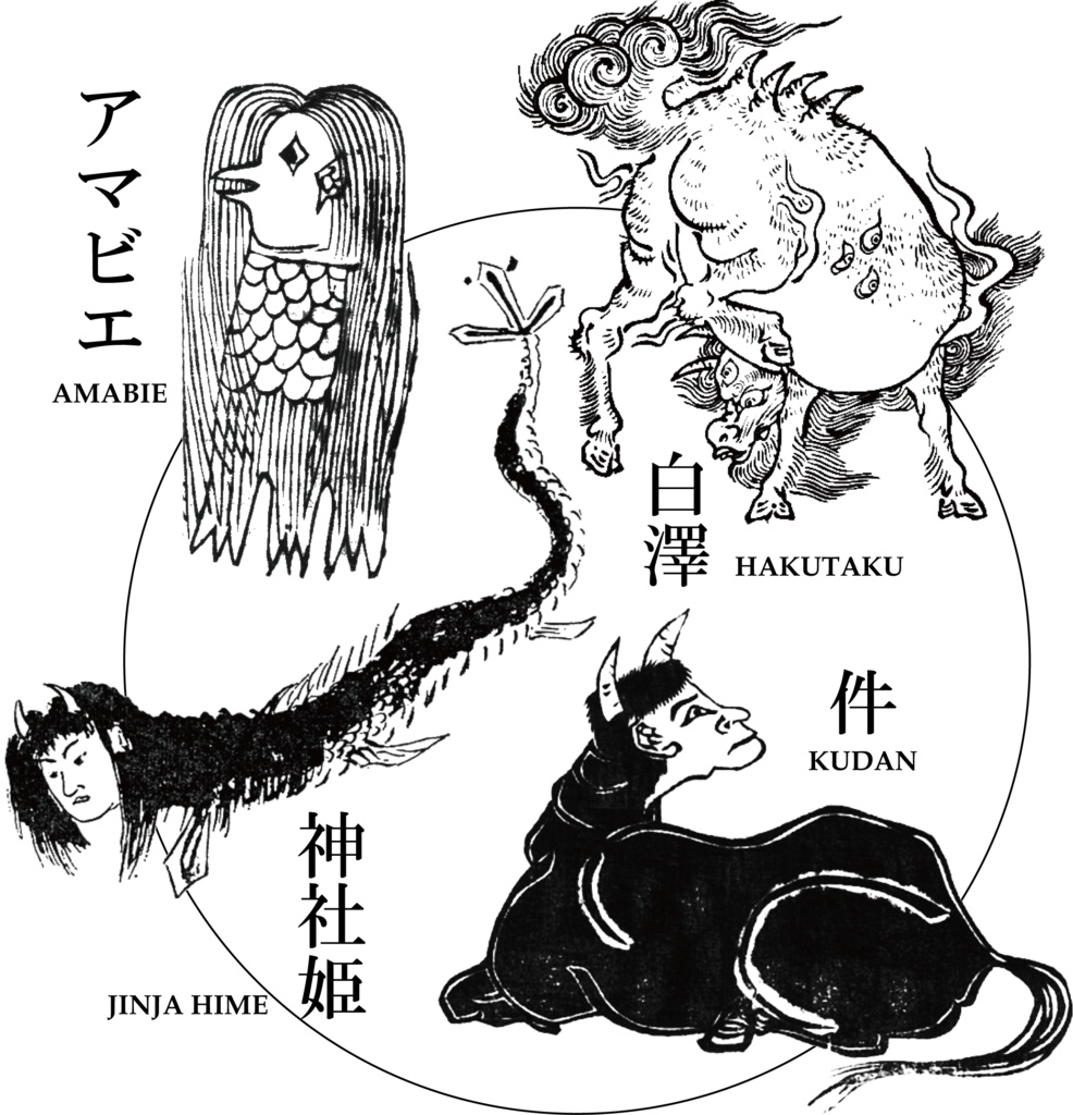 疫病退散!四妖獣 iPhoneケース