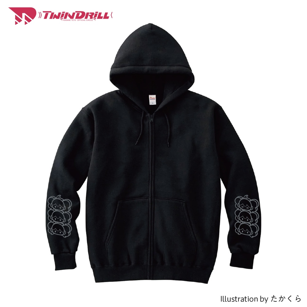 袖テトジップパーカー Illustration by たかくら