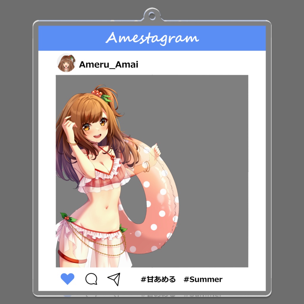 SNS風おでかけアクリルキーホルダー(サマー)