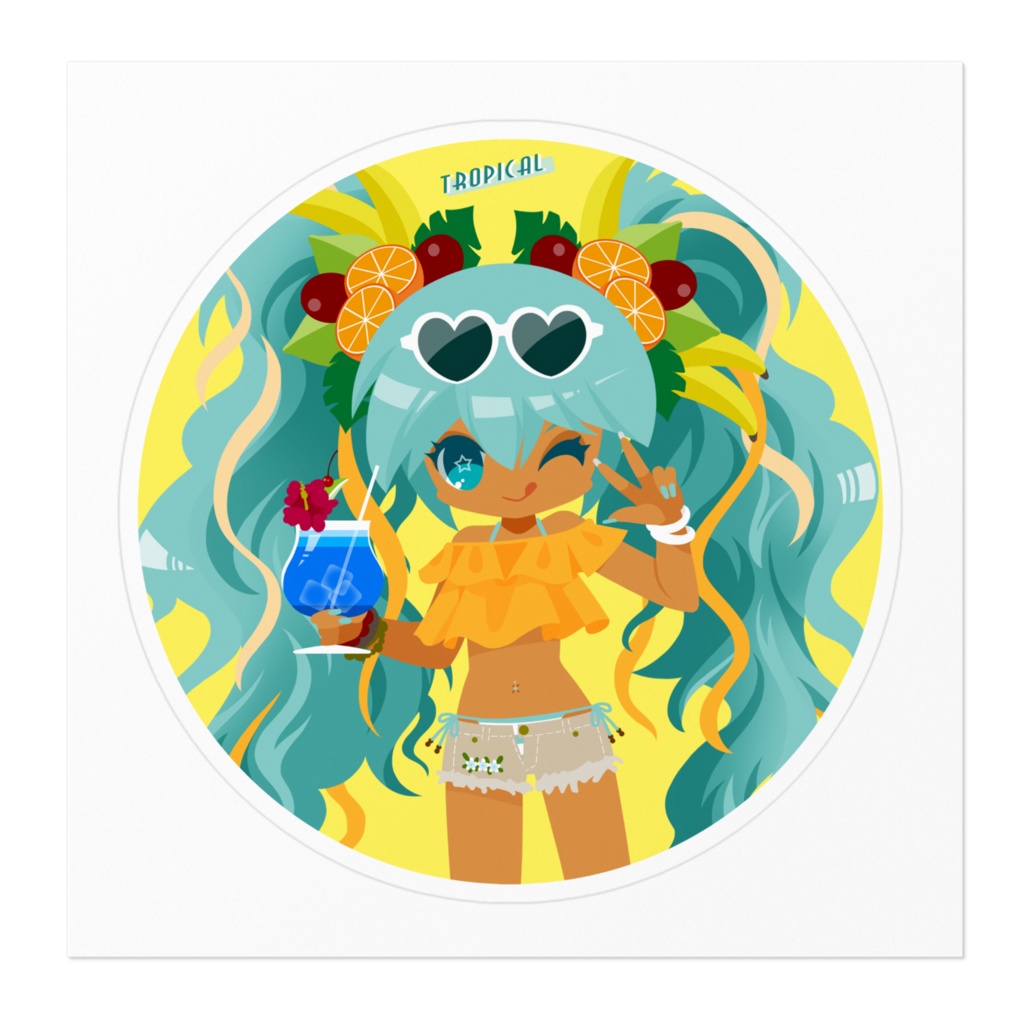 トロピカルっ娘ステッカー