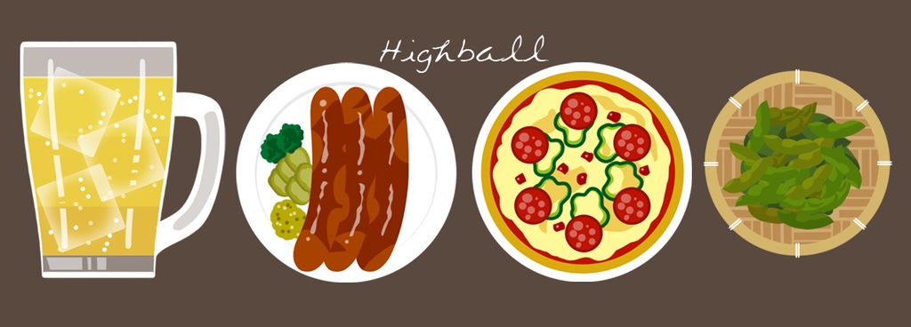 ハイボールのマスキングテープ