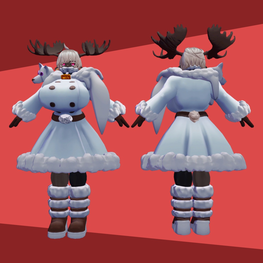 【衣装&武器モデル】バイキングコート&雪崩裂きの大斧アバランティア