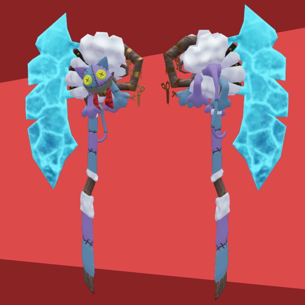 【衣装&武器モデル】バイキングコート&雪崩裂きの大斧アバランティア