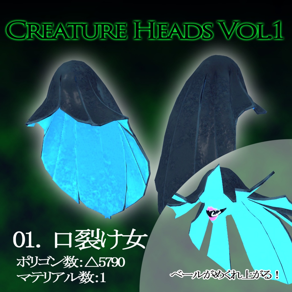 人外改変頭パーツ【Creature Heads Vol.1】