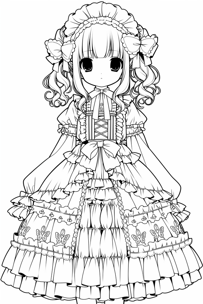 【BOOTH限定】ごすろりちゃんぬりえ【DL版・自宅印刷用】