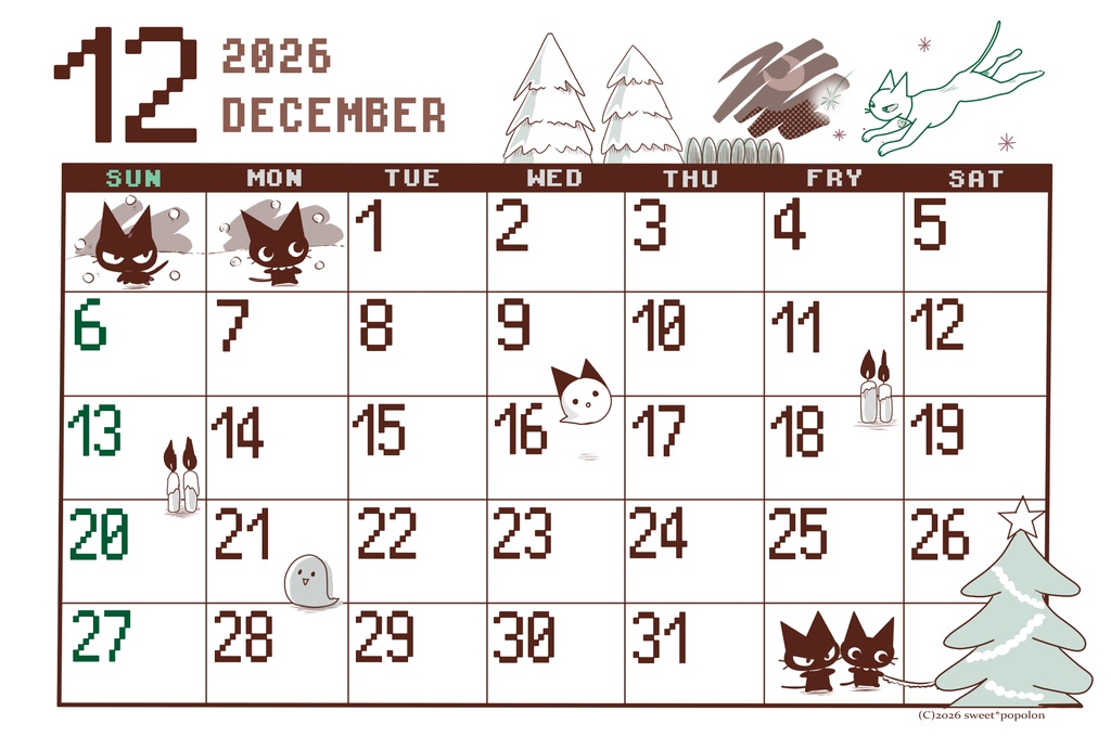 2025年卓上カレンダー