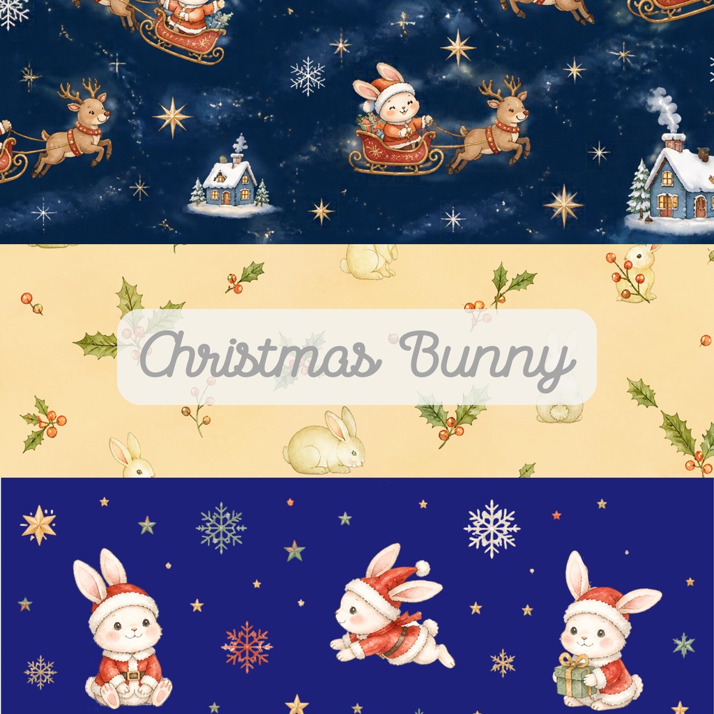 Christmas Bunny✴︎3セット　デジタルペーパー