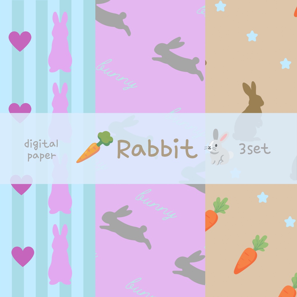 Rabbit 🥕デジタルペーパー　3セット