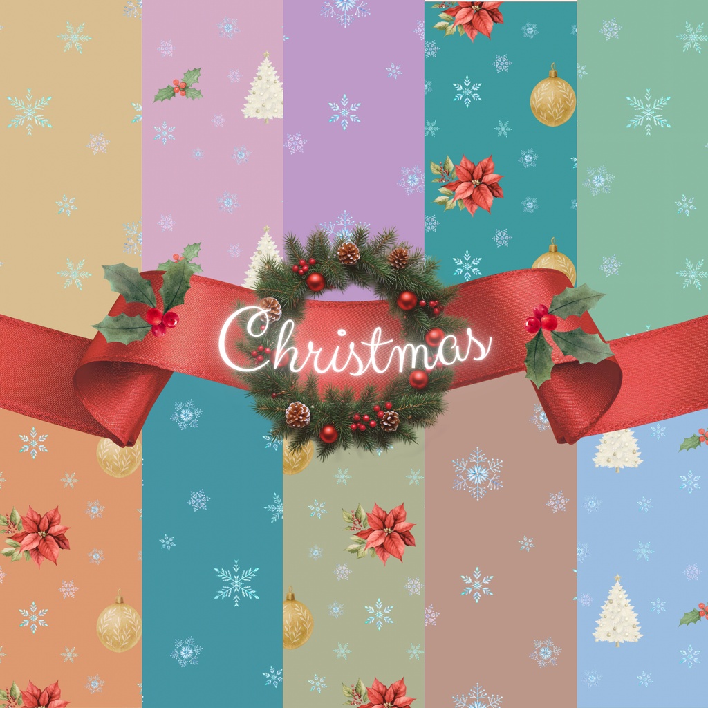 Christmas🎄❄️デジタルペーパー　10セット