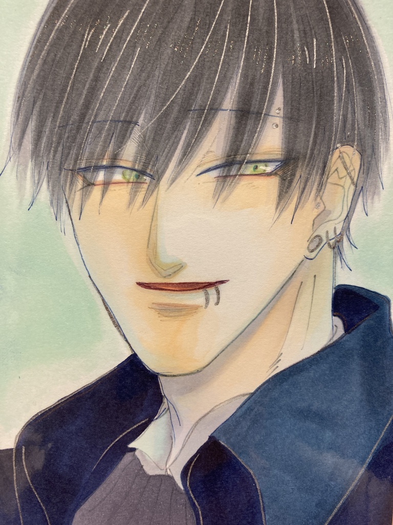 ハガキ大原画・神くん