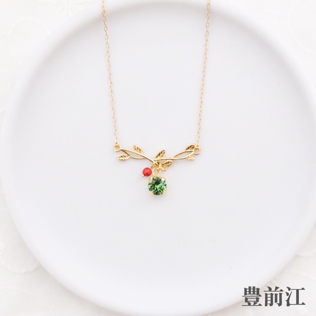 刀剣乱舞イメージ 小枝とクリスタルガラスのネックレス