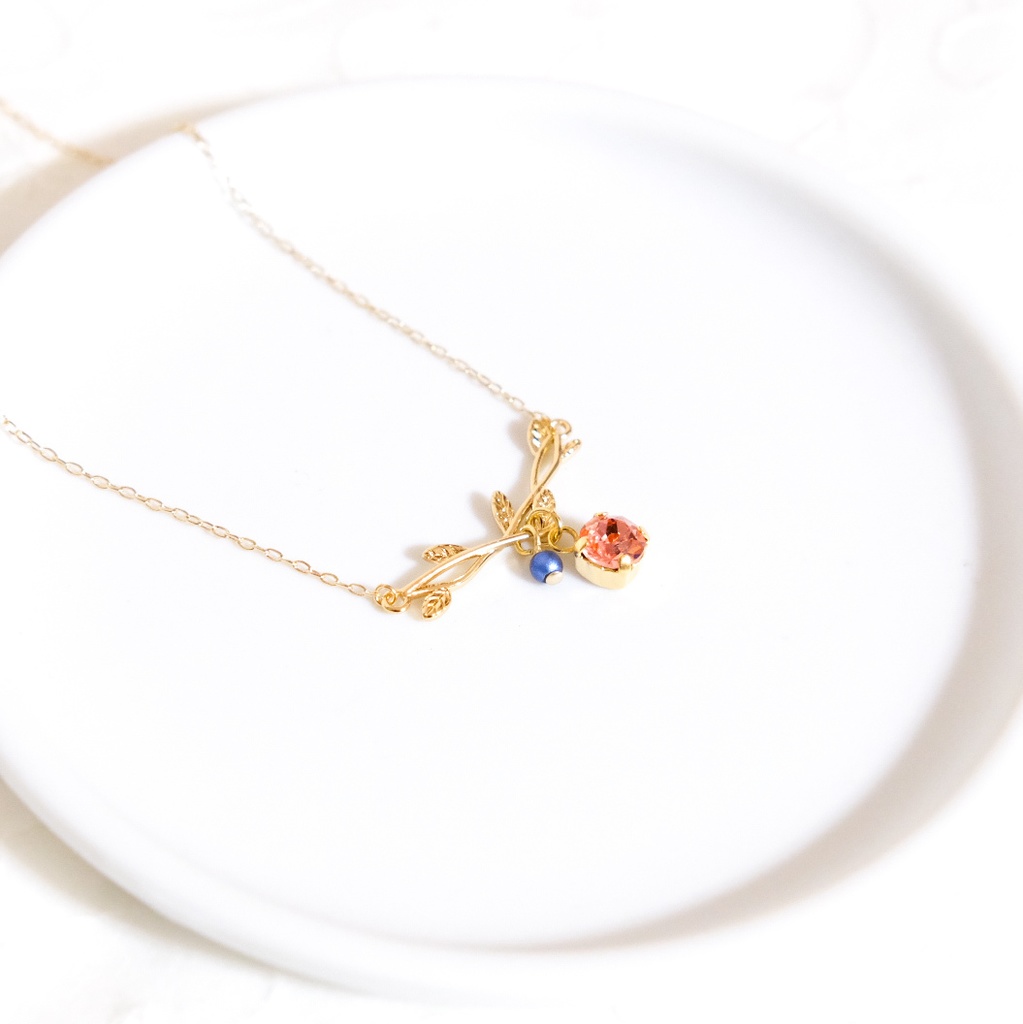 刀剣乱舞イメージ 小枝とクリスタルガラスのネックレス