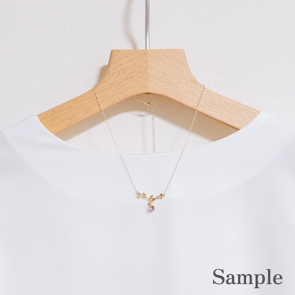 刀剣乱舞イメージ 小枝とクリスタルガラスのネックレス