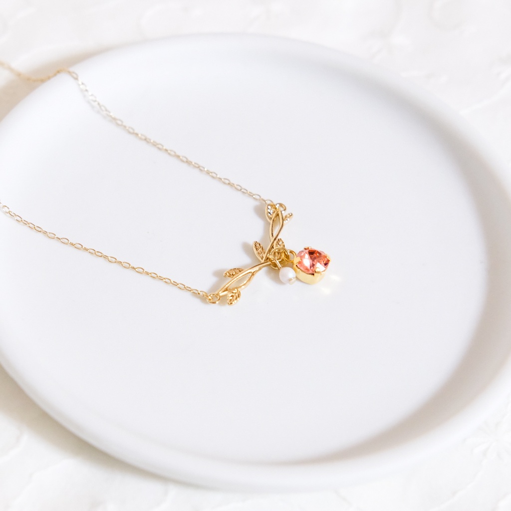 刀剣乱舞イメージ 小枝とクリスタルガラスのネックレス