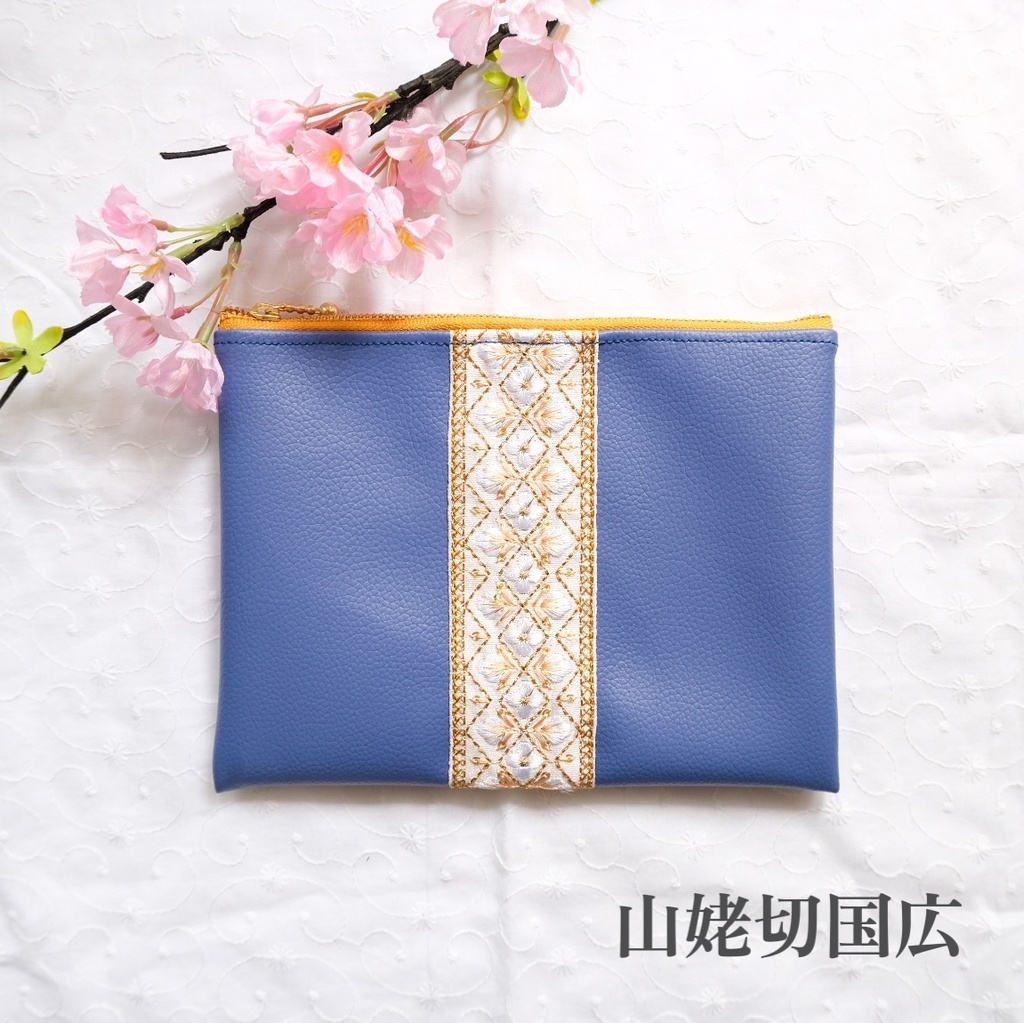 刀剣乱舞 フラットポーチ フェイクレザーver. 山姥切国広 髭切 膝丸