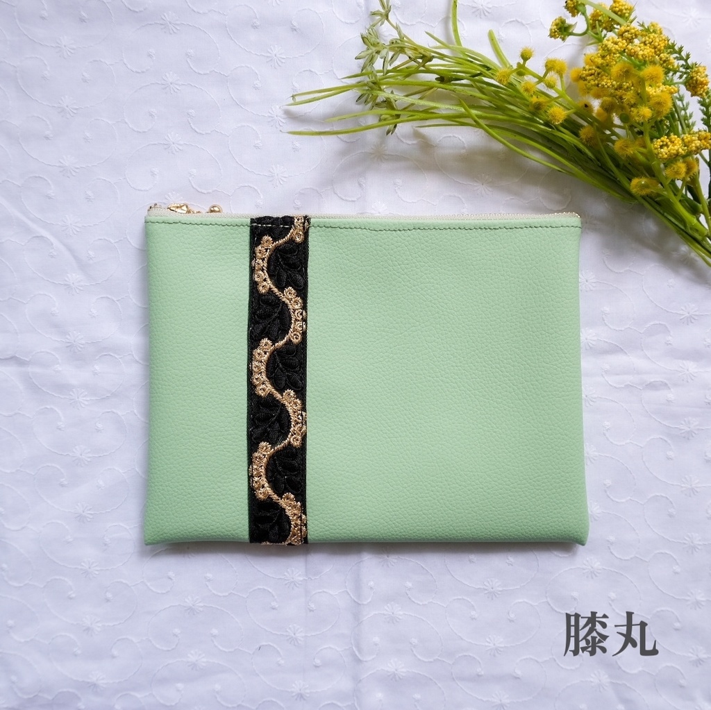 刀剣乱舞 フラットポーチ フェイクレザーver. 山姥切国広 髭切 膝丸