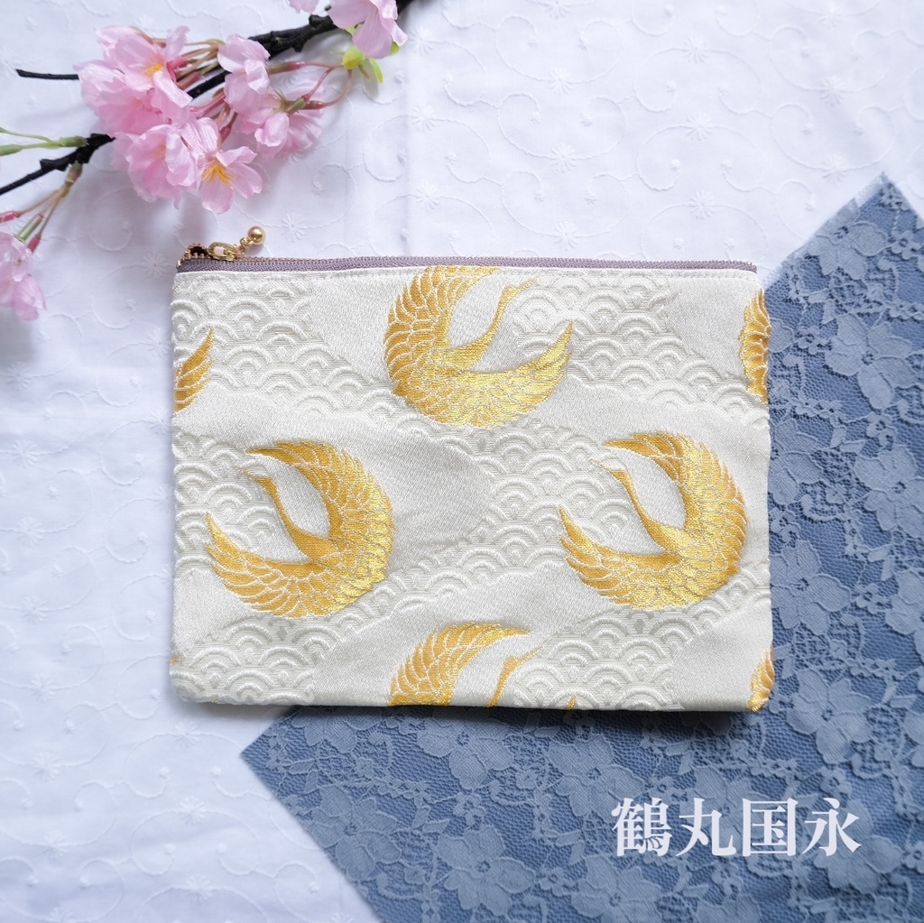 刀剣乱舞 フラットポーチ 金襴ver. 鶴丸国永 燭台切光忠