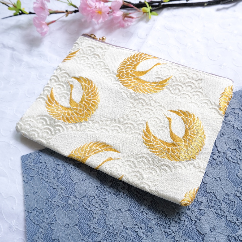 刀剣乱舞 フラットポーチ 金襴ver. 鶴丸国永 燭台切光忠