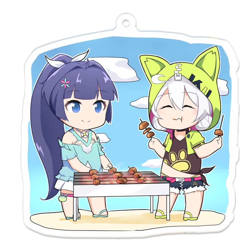 Kiana and Mei Acrylic Keychain