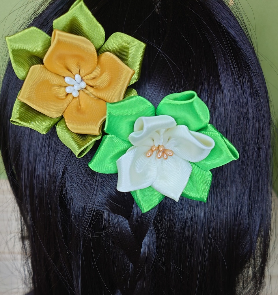 四弁花のミニかんざし 2本セット