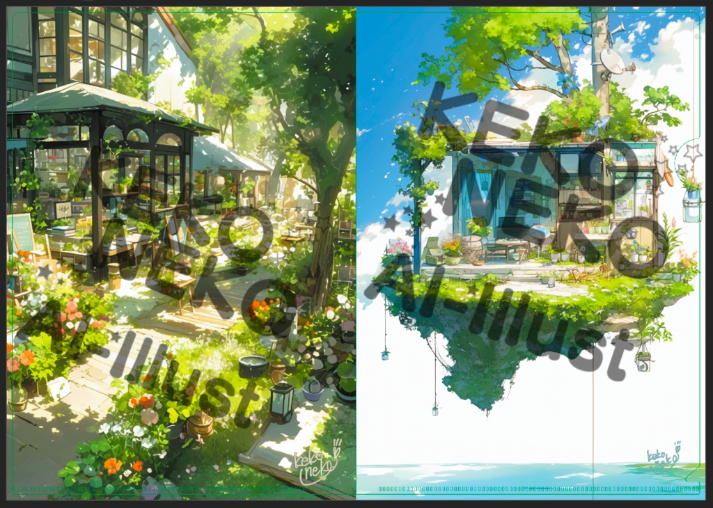 Growing with AI《けこねこcollection of AI-illustrations》