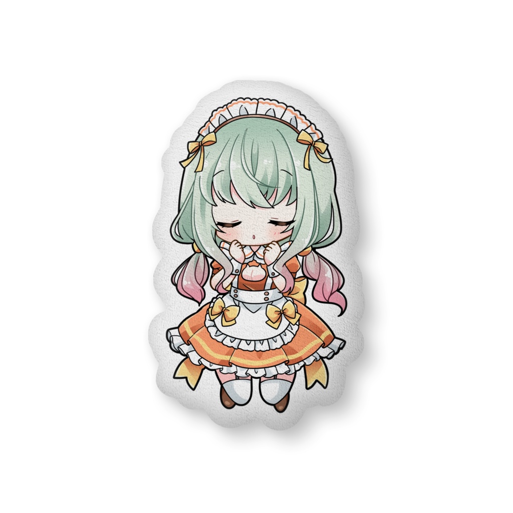 抱きしめひよ菜ふかふかメイドクッション(キス顔)