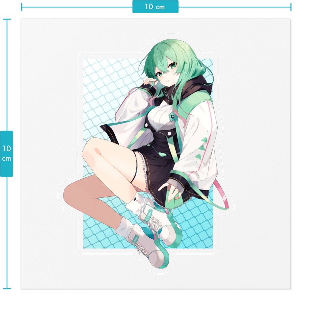 小鳩ひよ菜パーカーステッカー(にっこり)