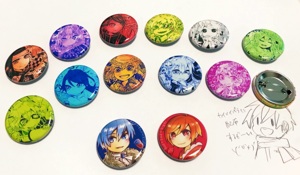 アカメの缶バッジコレクション