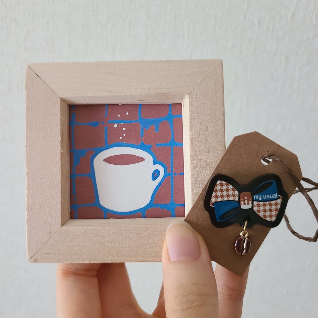 珈琲セット【ミニ原画＋アクリルピンズ】