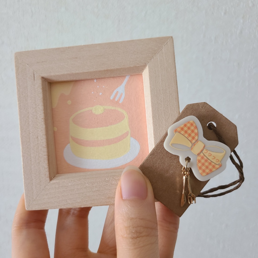 ホットケーキセット【ミニ原画＋アクリルピンズ】