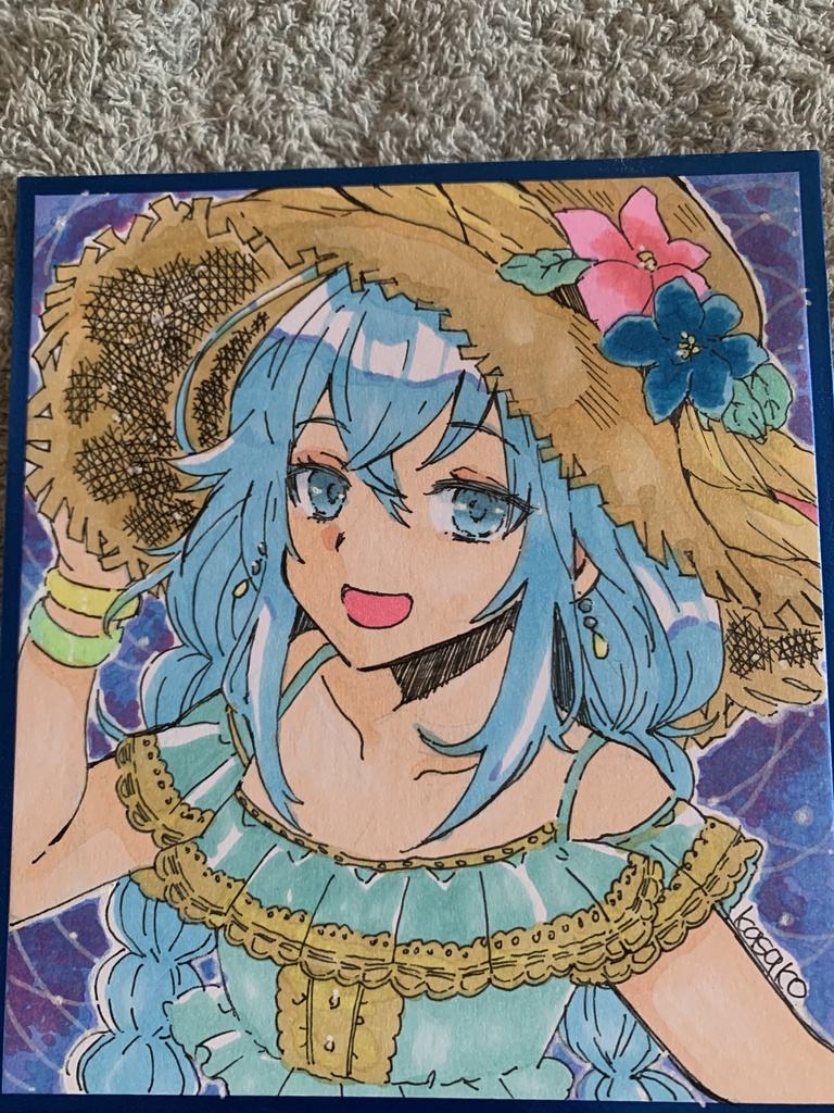 無職転生 ロキシー 手描き色紙