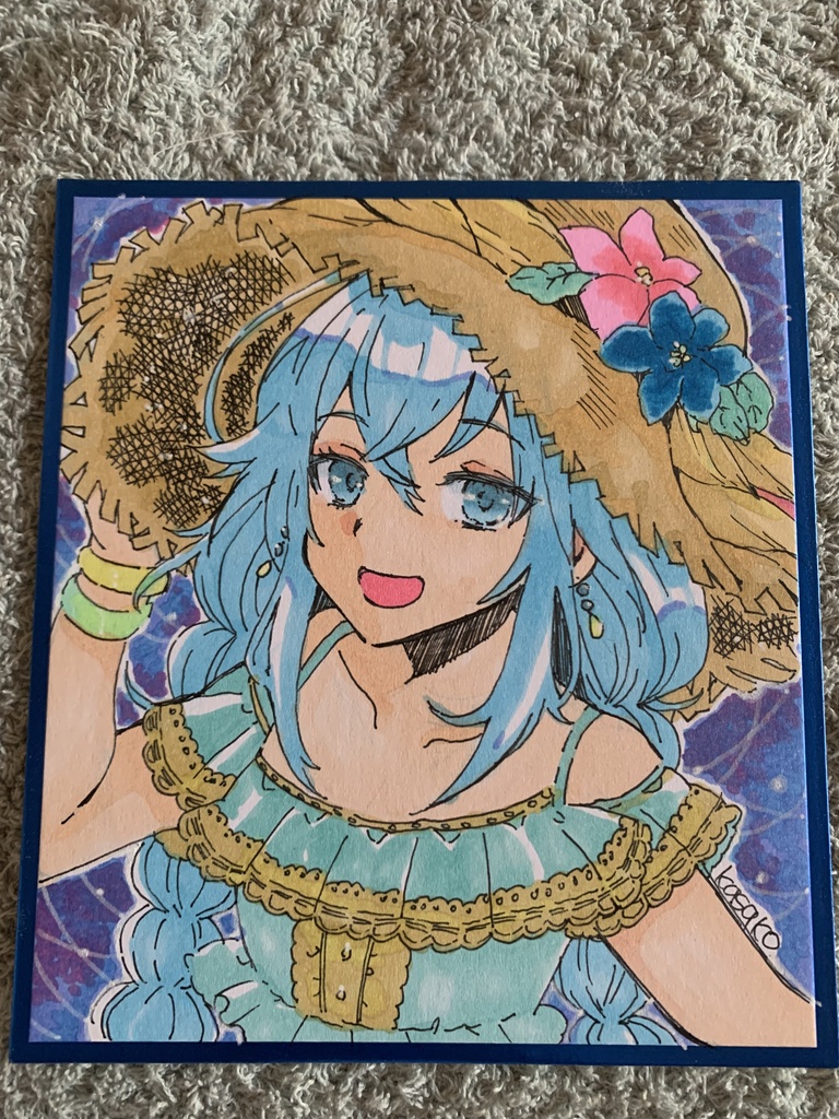 無職転生　ロキシー　手描き色紙