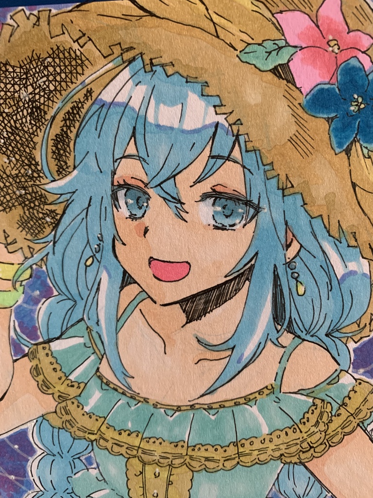 無職転生 ロキシー 手描き色紙