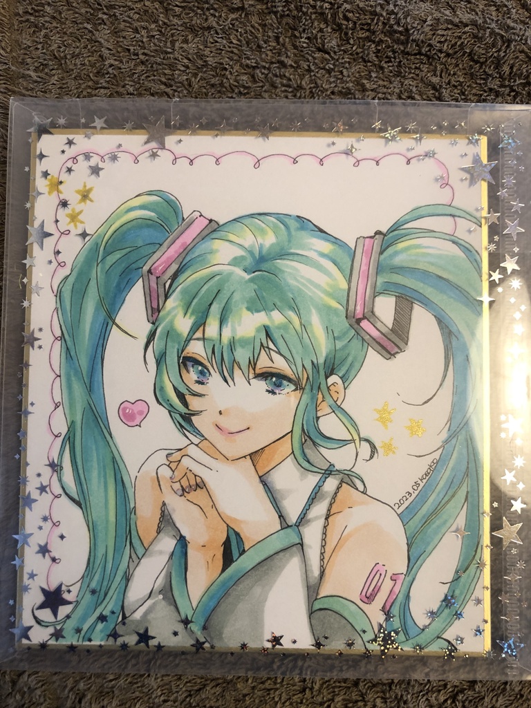 絵画 手書きイラスト（直筆）色紙 / Nacht / 検：百合姫 【公式通販】