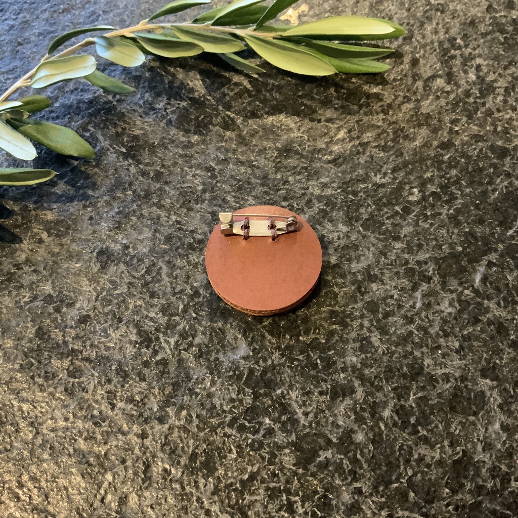 【 ハンドメイド 】まん丸 ブローチ