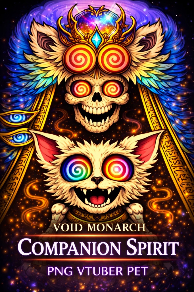 Void Monarch Companion Spirit PNG VTuber Pet (Animated Style)