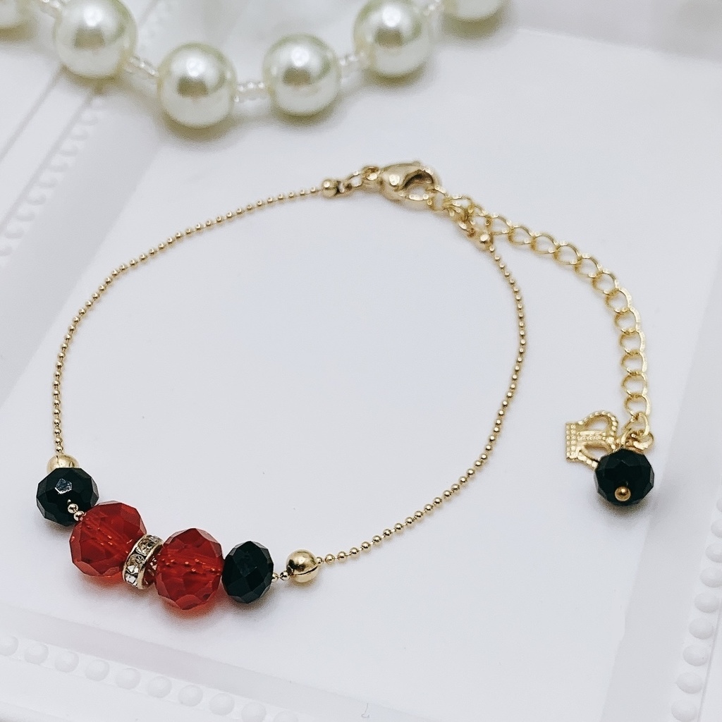 ツイステ❤️ガラスチェーンブレスレット❤️ハーツラビュル